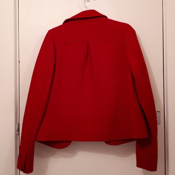 Red wool coat - Picture 3 of 5